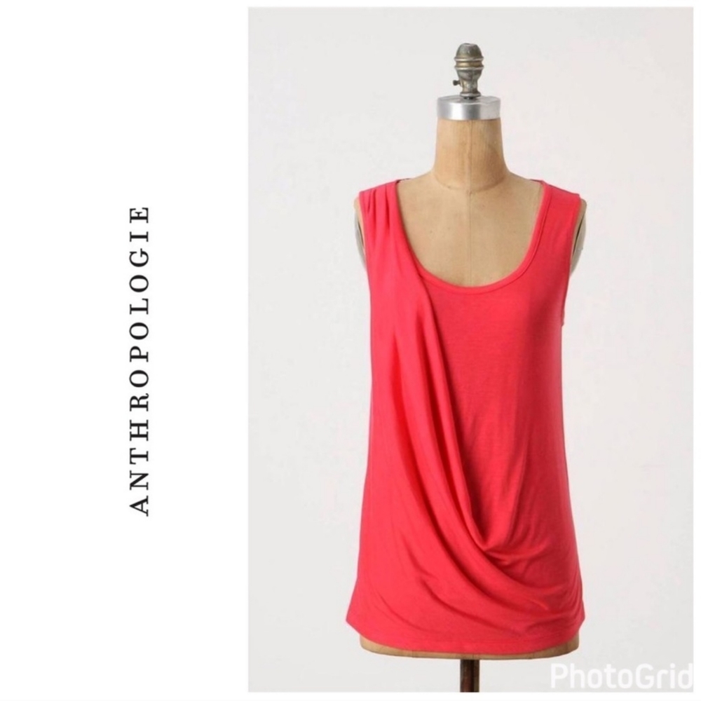 Anthropologie | Deletta Swirlscape Draped Tank Top
